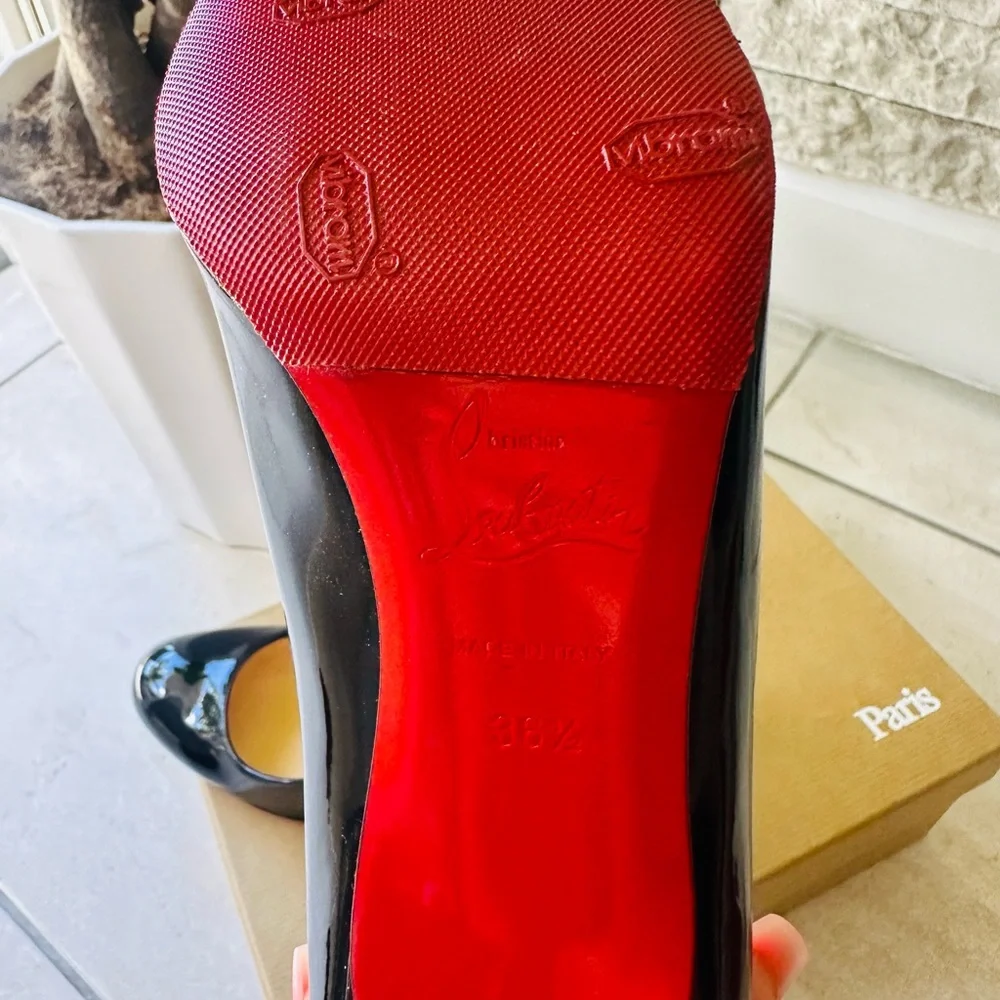 Christian Louboutin Simple Pump 100 Patent Calf Black size 36.5  US size 6 - Picture 11 of 16